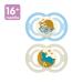 MAM Perfect Night Baby Pacifier | Glows in the Dark | Patented Nipple | 2 Pack for 16+ Months | Ideal for Boys - Buy Online on GoSupps.com