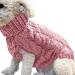 Tower Collar Knitting Sweater for Pets - Thick Winter Warmer for Dogs & Cats (L Rose) | Cozy Crochet Coat for Small Medium & Large Animals - Buy Online on GoSupps.com