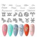 WOKOTO 24pcs Silver Zodiac Signs And Letters Nail Charms For Acrylic Nails 3D Zodiac Nail Jewelrys Silver Nail Zodiac Charms For Nails Zodiac Nail Art Gems And Charms For Jewelrys Making Rhinestones KIT3 24Silver