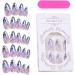 Almond Press on Nails Medium Acrylic Fake Nails Almond Shape False Nails | Rhombus Crystal Full Fake Nail Kit in 12 Sizes for Manicure Enthusiasts Women Girls - Buy Online on GoSupps.com