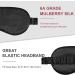 OLESILK Silk Sleep Mask Eye Mask Blindfold for Full Night's Sleep, Travel & Nap - Double Layer Filling, Elastic Strap, Luxury Bag & Ear Plugs - Black - Buy Online on GoSupps.com