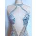 Handmade Full Body Rhinestone Applique on Nude Net - Clear AB Crystal Stones - Dress Patch - Buy Online on GoSupps.com
