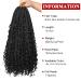 Xtrend 18 Inch Boho Box Braids Crochet Hair - 8 Packs Pre-Looped Synthetic Goddess Locs with Curly Ends | 1B# Hair Extensions for Messy Style - Buy Online on GoSupps.com