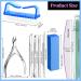 Fandamei Gel Nail Files & Nail Care Set - 100/180 Grit Buffers Tongs & Shaver for Manicure & Pedicure - Z-Blue | Premium International Shipping - Buy Online on GoSupps.com