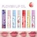Flower Rolling Ball Lip Oil Gloss - Long Lasting Moisturizing Lip Balm | Clear Fruit Scented Lip Gloss for Women & Girls (#05 - Buy Online on GoSupps.com