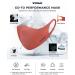 TSLA Copper Infused Face Mask for Men & Women - Washable Reusable UPF 50+ Breathable X-Large Red - International Shipping Available - Buy Online on GoSupps.com