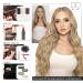 Vivien Real Hair Extensions - Blonde Ash Mix 55cm 100g | Premium Tresse Extensions for Beautiful Volume #P18/613 - Buy Online on GoSupps.com