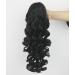 IMISSU Long Curly Claw Ponytail Clip On Hair Extension Pony Tail Hair Piece (Black 1B) - Buy Online on GoSupps.com