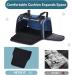 PetSfit Foldable Transport Box for Cats & Small Dogs - Portable Travel Bag with Expandable Bed Shoulder Strap - Blue S Blue - Buy Online on GoSupps.com