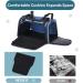 PetSfit TransportBox: Foldable Dog & Cat Carrying Bag - Portable Travel Bag with Shoulder Strap & Expandable Bed - L Size - Blue - Buy Online on GoSupps.com