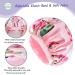 Luvruitaky X-Large Pink Flower Silk Bonnet for Sleeping | Adjustable Wide Band | Double Layer Satin Bonnet for Curly Braid Hair - Buy Online on GoSupps.com