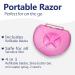 Portable Travel Razor for Women | Refillable Blades Moisturizing Bar & Water Spray - Perfect for Touch-Ups Anywhere - Buy Online on GoSupps.com