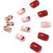 Vatocu Christmas False Nails Short Red Nude Snowflake Snowman Press on Nails - 24pcs - Buy Online on GoSupps.com