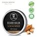 Striking Viking Sandalwood Beard Balm - 100% Natural Beard Conditioner - Styles, Strengthens & Softens - Organic Shea Butter, Tea Tree, Argan & Jojoba Oils - 2 oz - Buy Online on GoSupps.com