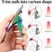 Shop Rainbow Acrylic Nail Clippers - Adjustable Stainless Steel Trimmer with Magnetic Sizer for Precision Nail Art & Manicure Tools | International Shipping Available - Buy Online on GoSupps.com