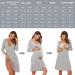 Sykooria Women's Cotton Nursing Nightdress, 3/4 Sleeves, Maternity Labour Nightgown - Blue, Size L - Buy Online on GoSupps.com