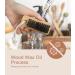 Wooden Nail Brush Set - 2Pcs Double Sided Hand and Nail Cleaning Brush - Eco Friendly Fingernail Brush for Home, Garden, and Salon Use - Bench Wood, Black Color - Buy Online on GoSupps.com