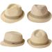 Fancet Packable Straw Fedora Panama Hat for Men and Women - Beige 55-64cm XX-Large - Buy Online on GoSupps.com
