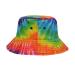 Bucket Hats for Women- Mushroom Fishermen Cap Travel Beach Sun Hat Double-Side-Wear Unisex Cap One Size Tie Dye Peace Whirl