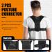 TrelaCo 2 Pack Posture Corrector for Men & Women - Adjustable Upper Back Brace & Back Straightener - One Size Fits Most - Effective Neck & Shoulder Support - Black - Buy Online on GoSupps.com