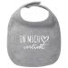 Huuraa baby bibs in love with me unisex latz with motif for the greatest people gift idea for the baby party for newborns and toddlers Heather gray