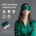 Spencer & Whitney 100% Silk Sleep Mask - 22 Momme Pure Mulberry Silk Blindfold Super Soft & Comfortable Eye Mask for Restful Sleep (Green) - International Shipping Available - Buy Online on GoSupps.com