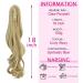 FXYTK Claw Clip Ponytail Hair Extension 18 Inch Curly Sandy Blonde Mix Bleach Blonde - Buy Online on GoSupps.com
