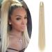 Sego ponytail ponytail braid extension hair stretch hair extension hair pussy human hair voluminous wavy smooth-air blonde mix bleach-blonde- 66 cm