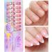 White French Tip Press on Nails | Artificial Full French Nails for Women - Beauty Products for Home Wedding Dating Gathering Traveling Pochy 05 - Buy Online on GoSupps.com