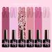 SXC Cosmetics G-45 Pink Gel Nail Polish Kit with XXL Nail Tips - Professional Nail Art Extension Starter Kit - Buy Online on GoSupps.com