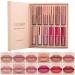 Lip gloss set lipstick set 12 colors nude matt lipsticks non-stick-cup of lip gloss liquid lipstick set waterproof durable liquid lipstick set women gift