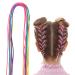 Wllhyf 30 pieces of hair braids colorful hair wrap cord different color gradient colors hair cable strap rainbow lichel-haired rubber diy-horse-drawn-up braids hair styling accessories for women girls (style 1)