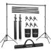 Aureday Backdrop Stand, 10FT Adjustable Photo Backdrop Stand for Parties, Heavy Duty Background Stand with Travel Bag, 6 Backdrop Clamps, 4 Crossbars, 2 Sandbags for Wedding/Decorations/Photoshoot 8.5*10FTV2