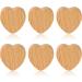 Buy Mhwan Heart-Shaped Cabinet Knobs - 6 Premium Solid Wood Drawer Pulls for Natural Decor - Buy Online on GoSupps.com