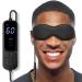 Heated Eye Mask for Dry Eyes USB Electric Eye Heating Pad with Storage Bag Soothing Warm Eye Compress Mask for Stye Migraine 3 Heat & 4 Timing Settings Black