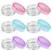 ZXCHOME Travel Containers 6 Pieces 5ml Cosmetic Containers Plastic Cosmetic Jars Travel Clear Cosmetic Containers Travel Containers with Lid for Cosmetics/Cream/Beads