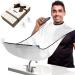 Beard Bib Apron Beard Hair Catcher Waterproof Non-Stick Grooming Cloth Shaving & Trimming & Beard Hair Catcher with 2 Suction Cups Best Gifts for Men By Swift Pick