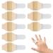 SAVITA 8pcs Finger Splints Adjustable Trigger Finger Splints Reusable Finger Brace Fabric Soft Finger Splints for Broken Finger Protection (Skin Color)