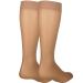 NuVein Sheer Compression Stockings for Women, 8-15 mmHg Support, Light Denier, Knee High, Closed Toe Beige Medium