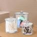 Pack of 3 Round Cotton Swab Holders - Stylish Dispenser & Storage Box for Cotton Swabs - Buy Online on GoSupps.com