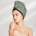 Hair Towel Wrap | Quick Drying Towel Turban with Button | Retro Hippie Groovy Mushroom Design - Buy Online on GoSupps.com