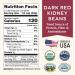 Organic Dried Dark Red Kidney Beans 1lb Bulk from Doudlah Farms | Non-GMO, Vegan, Grown in USA | Fiber & Protein for Soups, Burritos, Salads | Regeneratively Farmed | 1 Pound Pack - Buy Online on GoSupps.com
