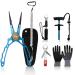 Aukivon Fishing Tools Kit, Finshing Gear Include Fishing Pliers, Aluminum Fish Lip Gripper, Multifunctional Fishing Pliers Hook Remover Split Ring,Fishing Gifts for Men,Angler Friends or Family