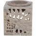 GURU Indian Fragrance Lamp - Essential Oil Diffuser & Tealight Holder | Cream White Bacon Stone Cube Elephant | 7.5x7.5x7.5 cm | Perfect for Aromatherapy & Home Fragrance - Buy Online on GoSupps.com