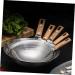 LABRIMP Stainless Steel Griddle Grilling Wok Korean Soup Pots Stainless Steel Saute Pan Chinese Wok Pan Cooking Wok Pot Heavy Duty Wok Pan Kitchen Cooking Pans Steak Wood Japan - Buy Online on GoSupps.com