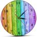 Zerodeko Color Wood Grain Wall Clock Yellow Bathroom Decor 3d Clock Shower Clock Retro Clock Mute Hanging Clock Colorful Wall Clock Wooden Clock Household Acrylic Wall Hanging - Buy Online on GoSupps.com