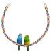 Rope Perch Birds Parrot Rope Spiral for Budgies/Parrot Climbing Rope Bird Cage Accessories (105cm Metal Nut)