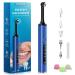 Tooth Polisher Rechargeable Teeth Polishing Kit for Teeth Whitening Tooth Polisher for Tartar Stain Removal Teeth Cleaner Tools for Home Use with 3 Polish Paste and 5 Brush Heads LED Light