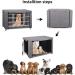 Durable Double Door Dog Crate Cover - Ventilated Polyester Cloth Cover for Wire Crates - XS 25 Grey - Buy Online on GoSupps.com