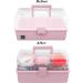 JOYMOMO Hair Bow Holder Organizer - Three-Layer Folding Storage Box for Headbands, Clips, Ties, Scrunchies - Baby Girl Hair Accessories Storage (Pink) - Buy Online on GoSupps.com